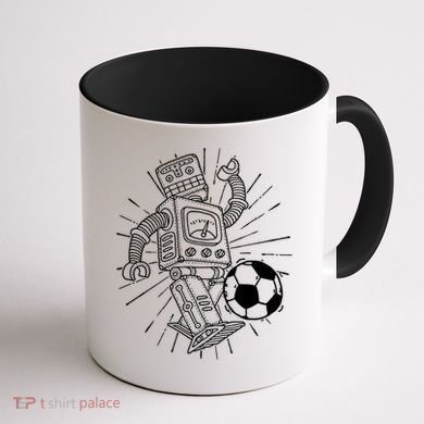 Retro Soccer Robot Coffee Mug back