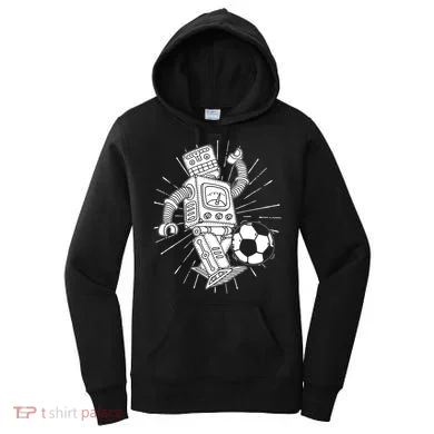 Retro Soccer Robot Women's Hoodie