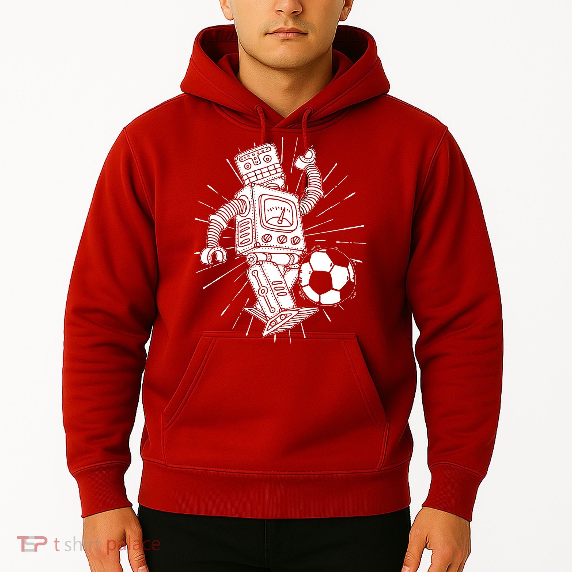 Retro Soccer Robot Hoodie