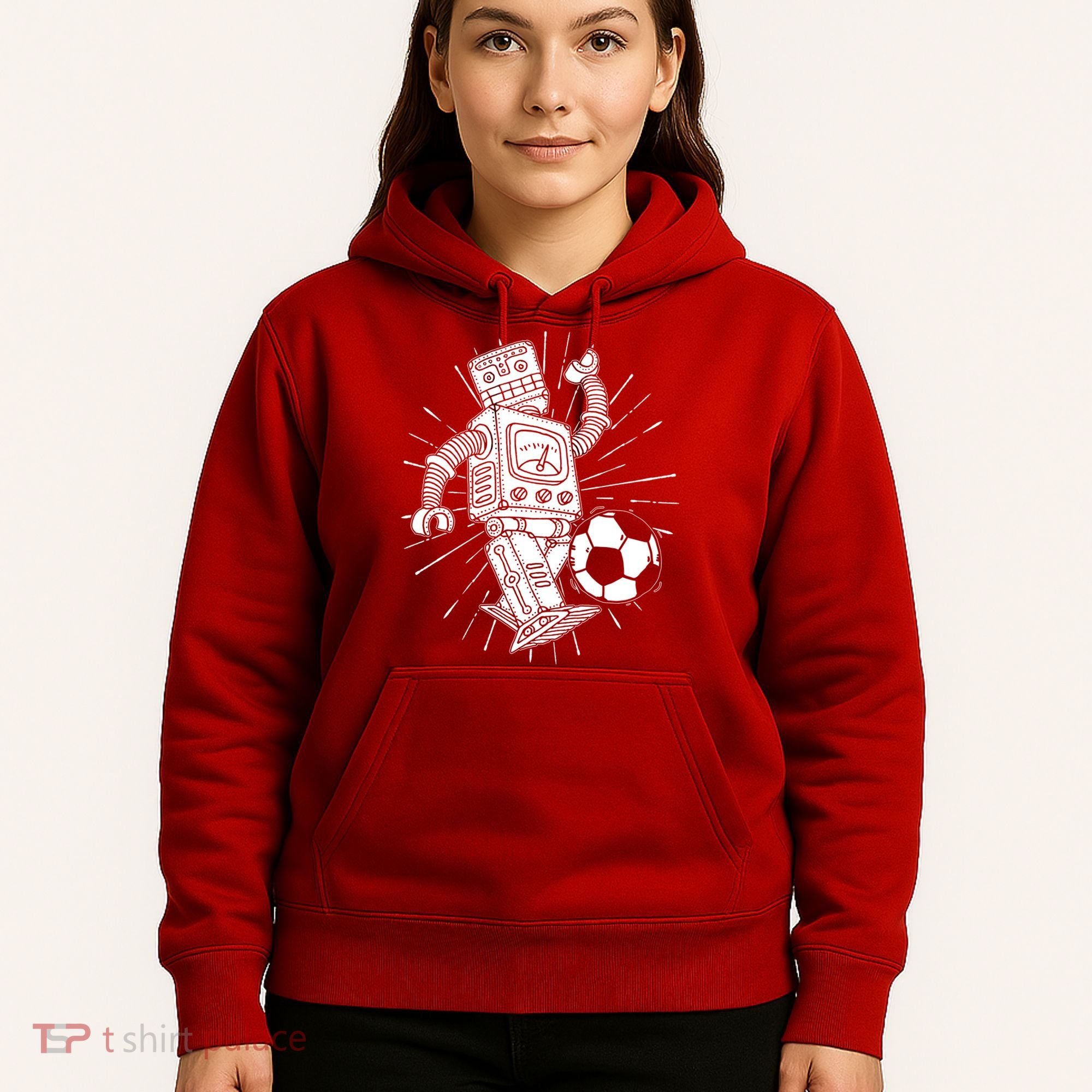 Retro Soccer Robot Hoodie