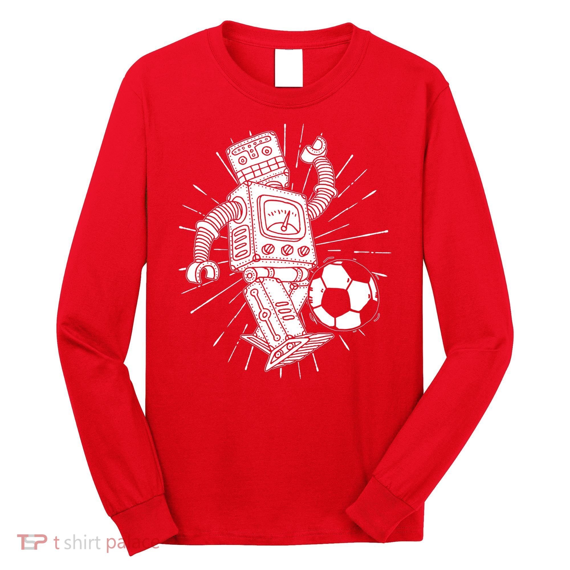 Retro Soccer Robot Long Sleeve Shirt