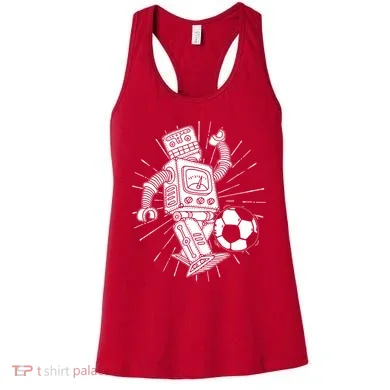 Retro Soccer Robot Women's Tank Top