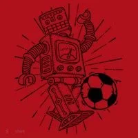Retro Soccer Robot Christmas Stocking thumb 1