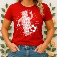 Retro Soccer Robot Women's T-Shirt thumb 2