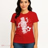 Retro Soccer Robot Women's T-Shirt thumb 4