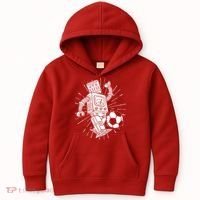 Retro Soccer Robot Kids Hoodie thumb 0