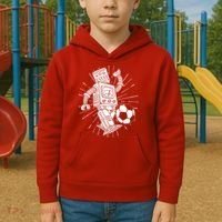 Retro Soccer Robot Kids Hoodie thumb 2