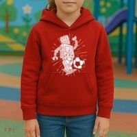 Retro Soccer Robot Kids Hoodie thumb 3