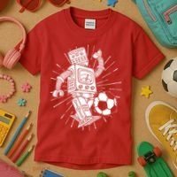 Retro Soccer Robot Kids T-Shirt thumb 3