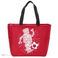 Retro Soccer Robot Tote Bag thumb 0