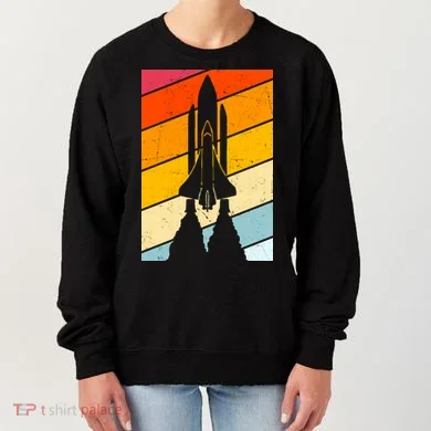 Retro Space Rocket Launch Women's Sweatshirt