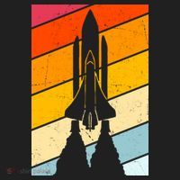 Retro Space Rocket Launch Women's Sweatshirt thumb 2
