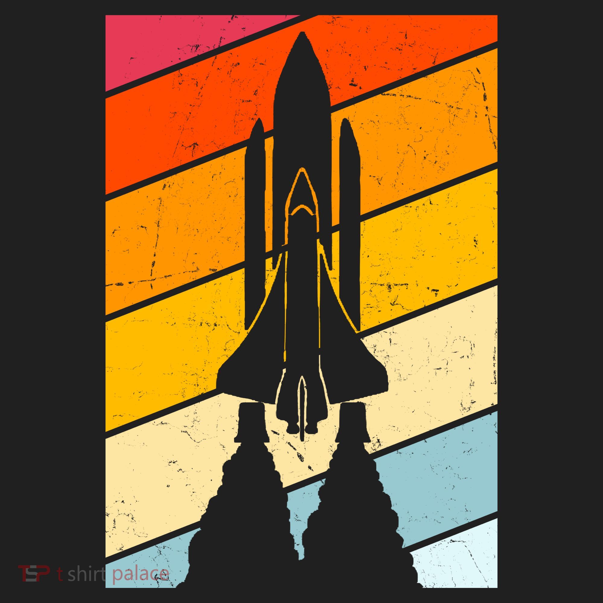 Retro Space Rocket Launch Women's Sweatshirt