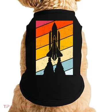 Retro Space Rocket Launch Doggie Tank