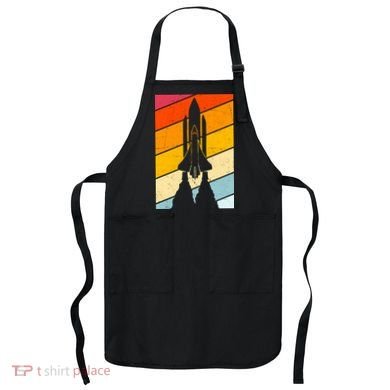 Retro Space Rocket Launch Apron