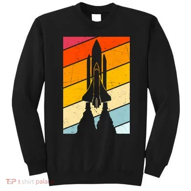 Retro Space Rocket Launch Sweatshirt