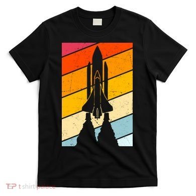 Retro Space Rocket Launch T-Shirt