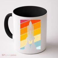 Retro Space Rocket Launch Coffee Mug thumb 0