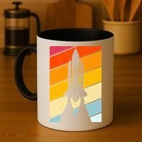 Retro Space Rocket Launch Coffee Mug thumb 4