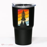 Retro Space Rocket Launch Tumbler thumb 0