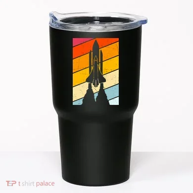 Retro Space Rocket Launch Tumbler