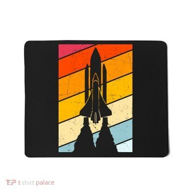 Retro Space Rocket Launch Mousepad