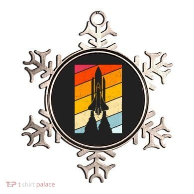 Retro Space Rocket Launch Ornament