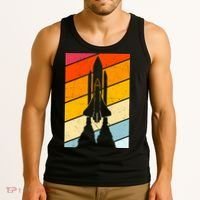 Retro Space Rocket Launch Tank Top thumb 3