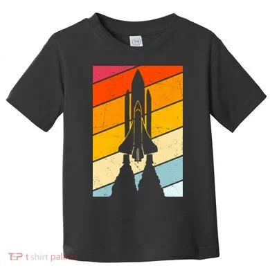Retro Space Rocket Launch Toddler T-Shirt