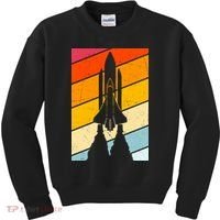 Retro Space Rocket Launch Kids Sweatshirt thumb 0