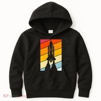 Retro Space Rocket Launch Kids Hoodie thumb 0
