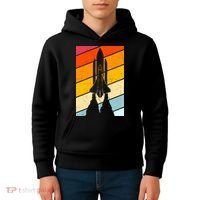 Retro Space Rocket Launch Kids Hoodie thumb 4