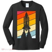 Retro Space Rocket Launch Kids Long Sleeve Shirt thumb 0
