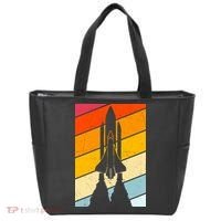 Retro Space Rocket Launch Tote Bag thumb 0