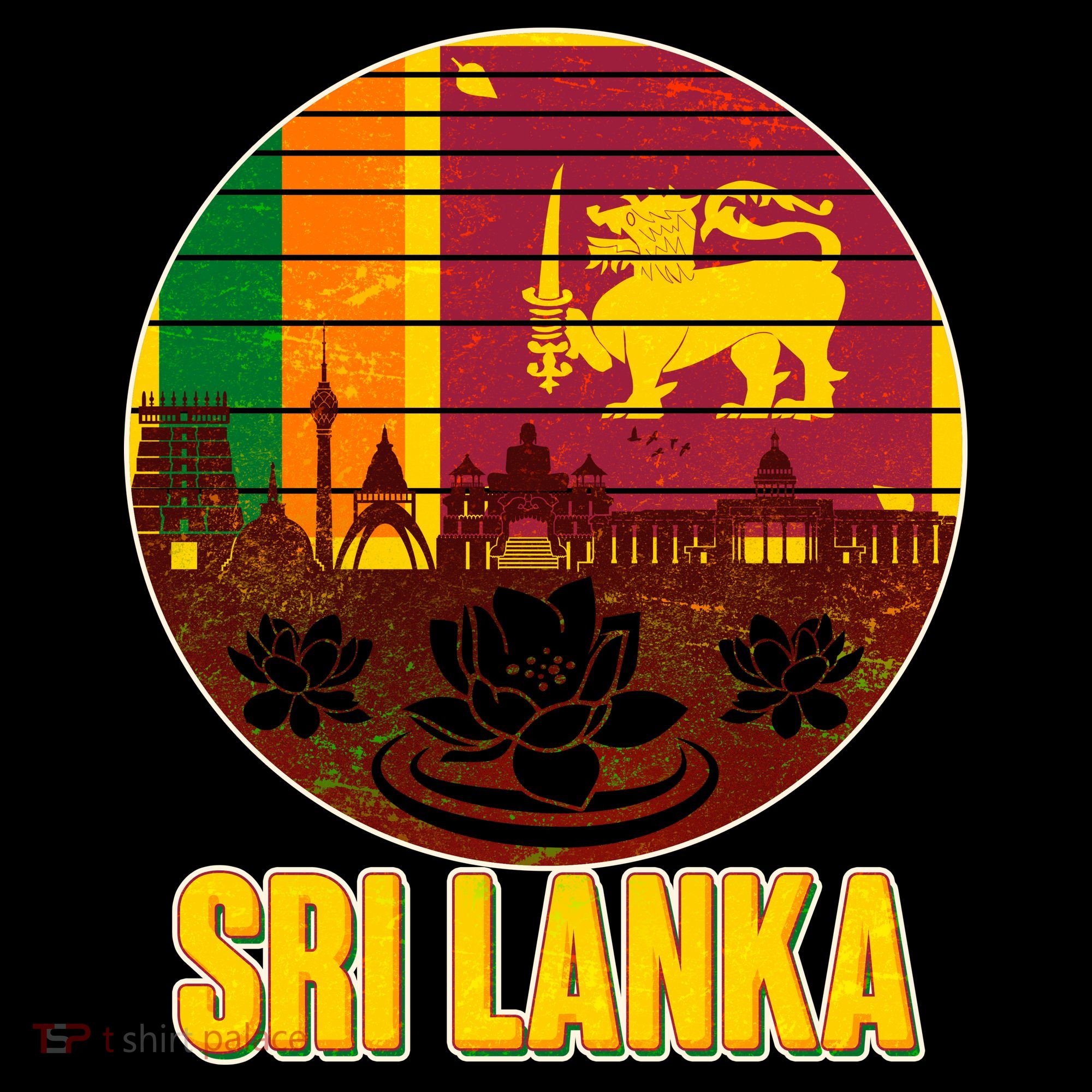 Retro Sri Lanka Emblem Backpack