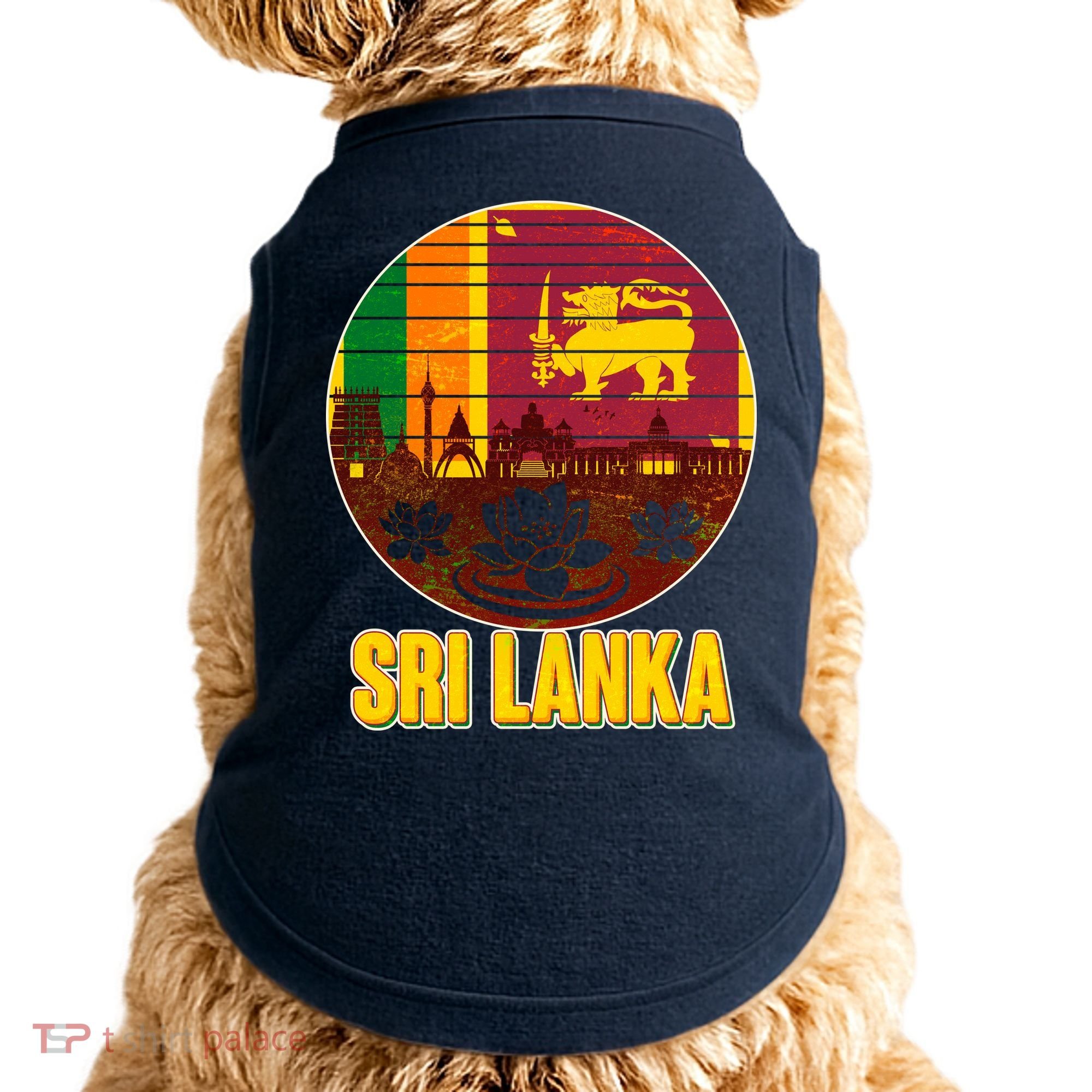 Retro Sri Lanka Emblem Doggie Tank