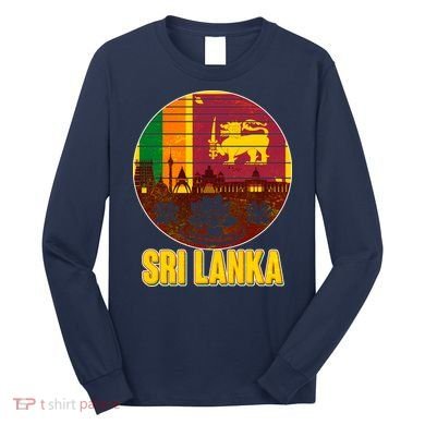 Retro Sri Lanka Emblem Long Sleeve Shirt