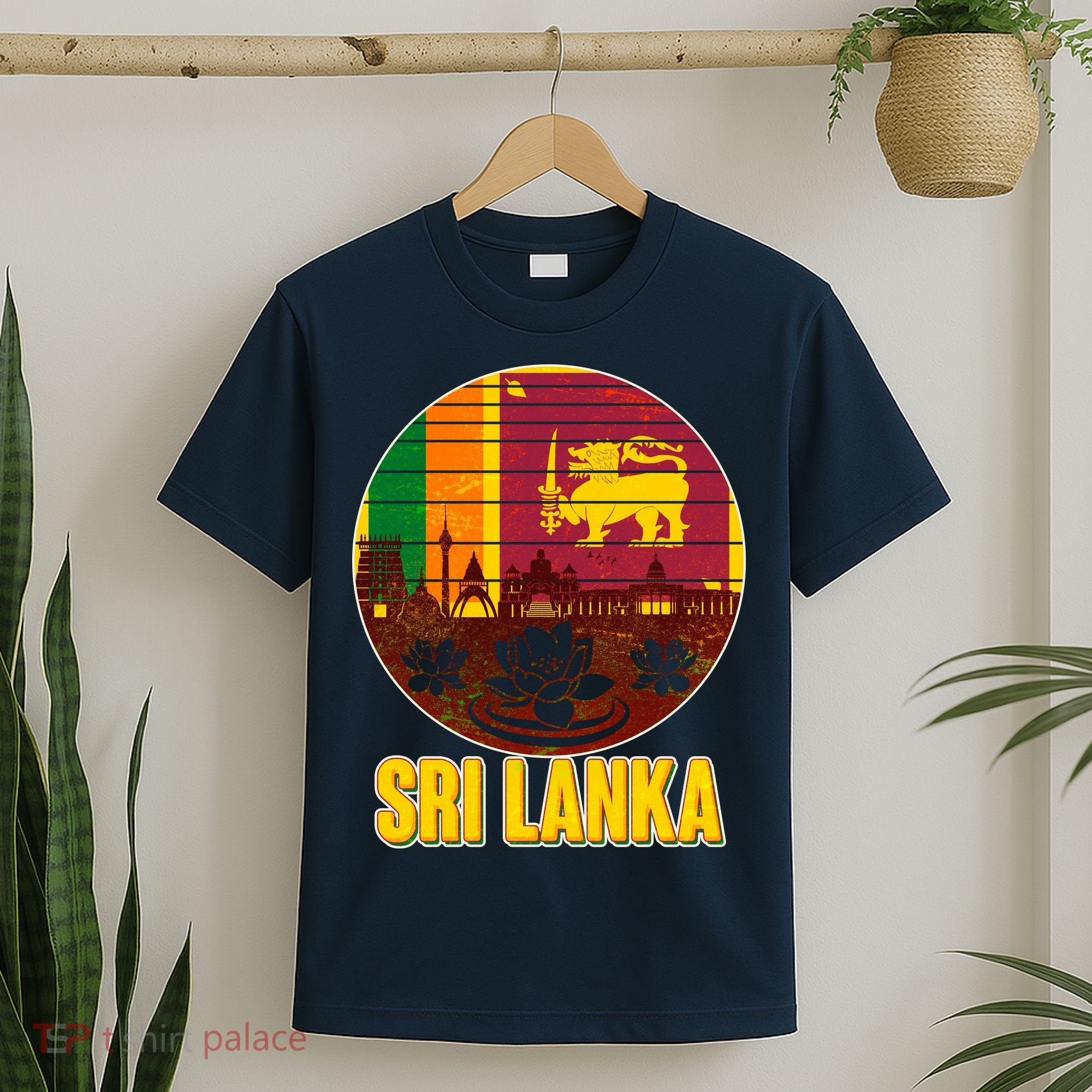 Retro Sri Lanka Emblem T-Shirt