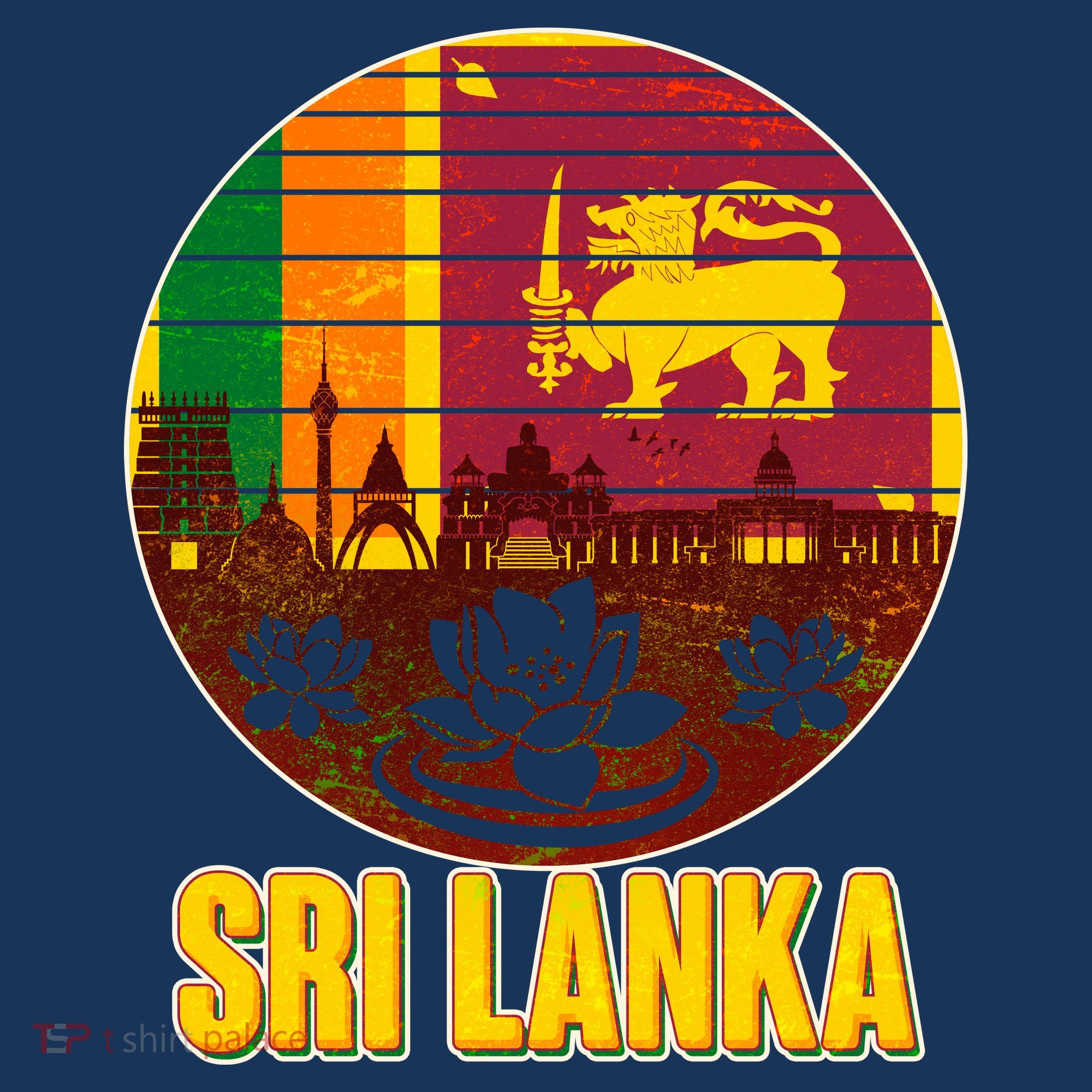 Retro Sri Lanka Emblem Beanie