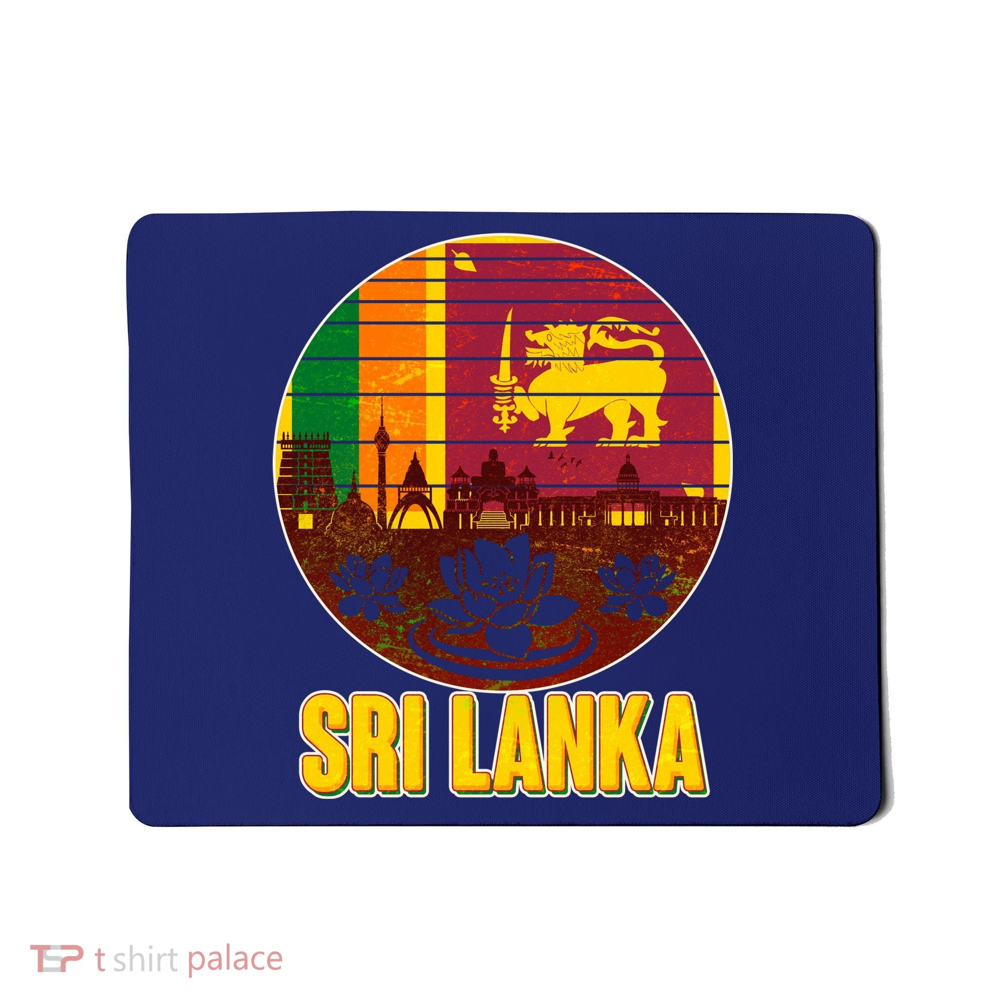 Retro Sri Lanka Emblem Mousepad