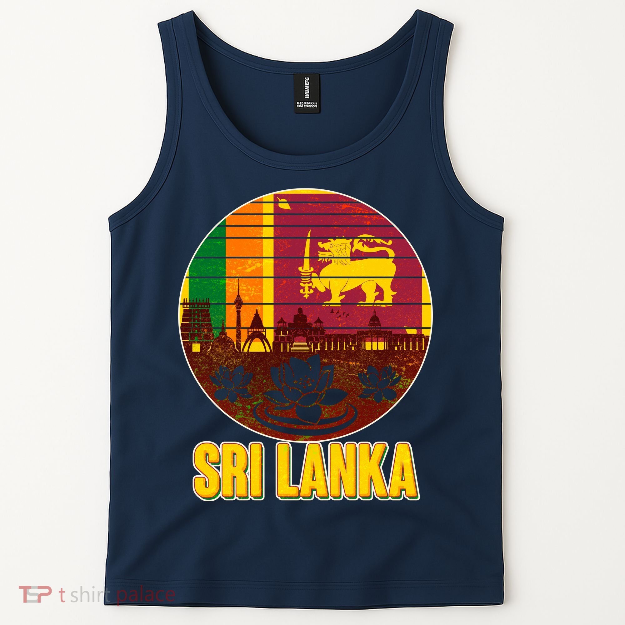 Retro Sri Lanka Emblem Tank Top