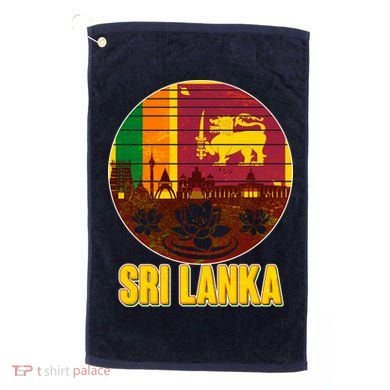 Retro Sri Lanka Emblem Golf Towel