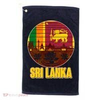 Retro Sri Lanka Emblem Golf Towel thumb 0