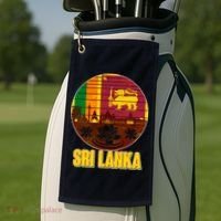 Retro Sri Lanka Emblem Golf Towel thumb 2