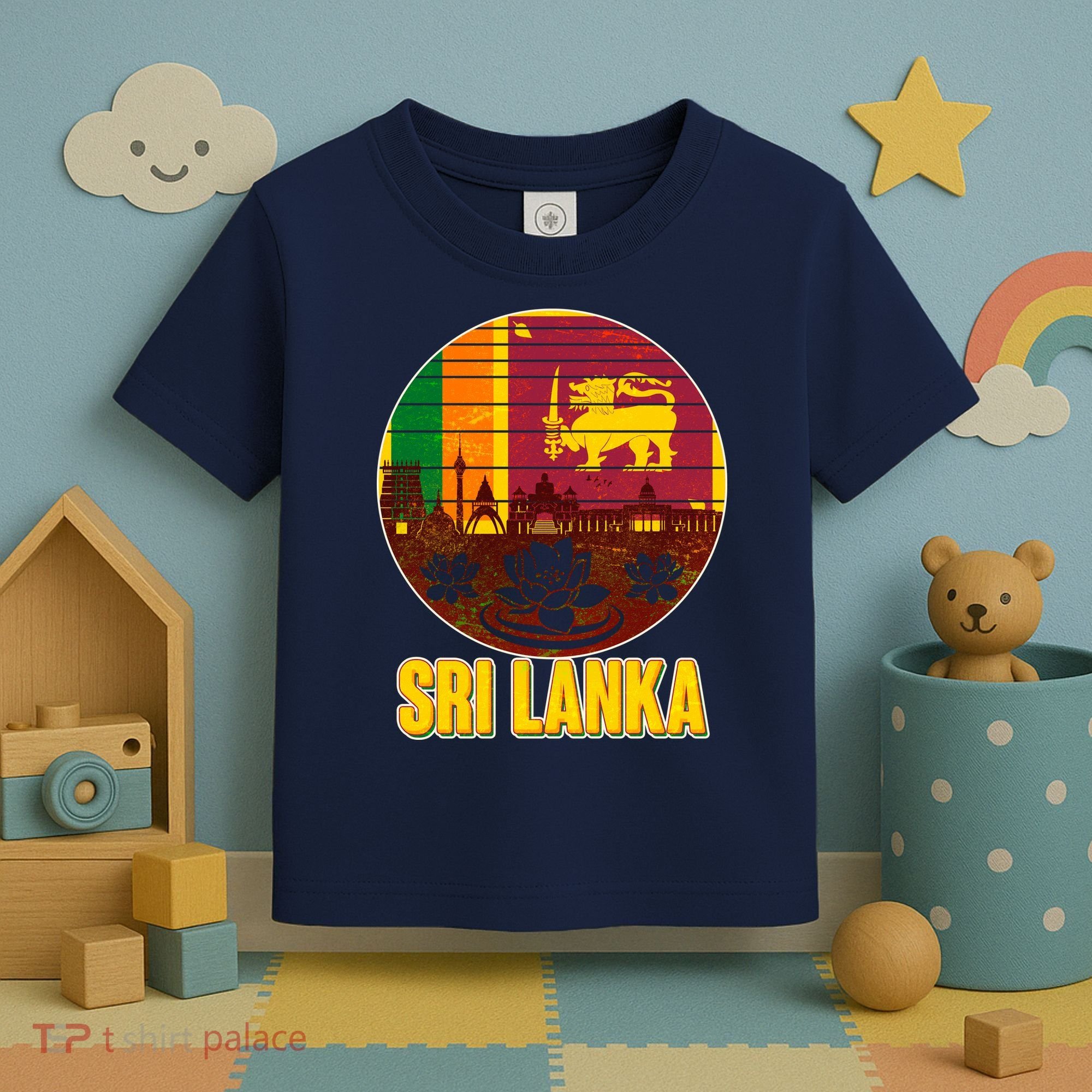 Retro Sri Lanka Emblem Toddler T-Shirt