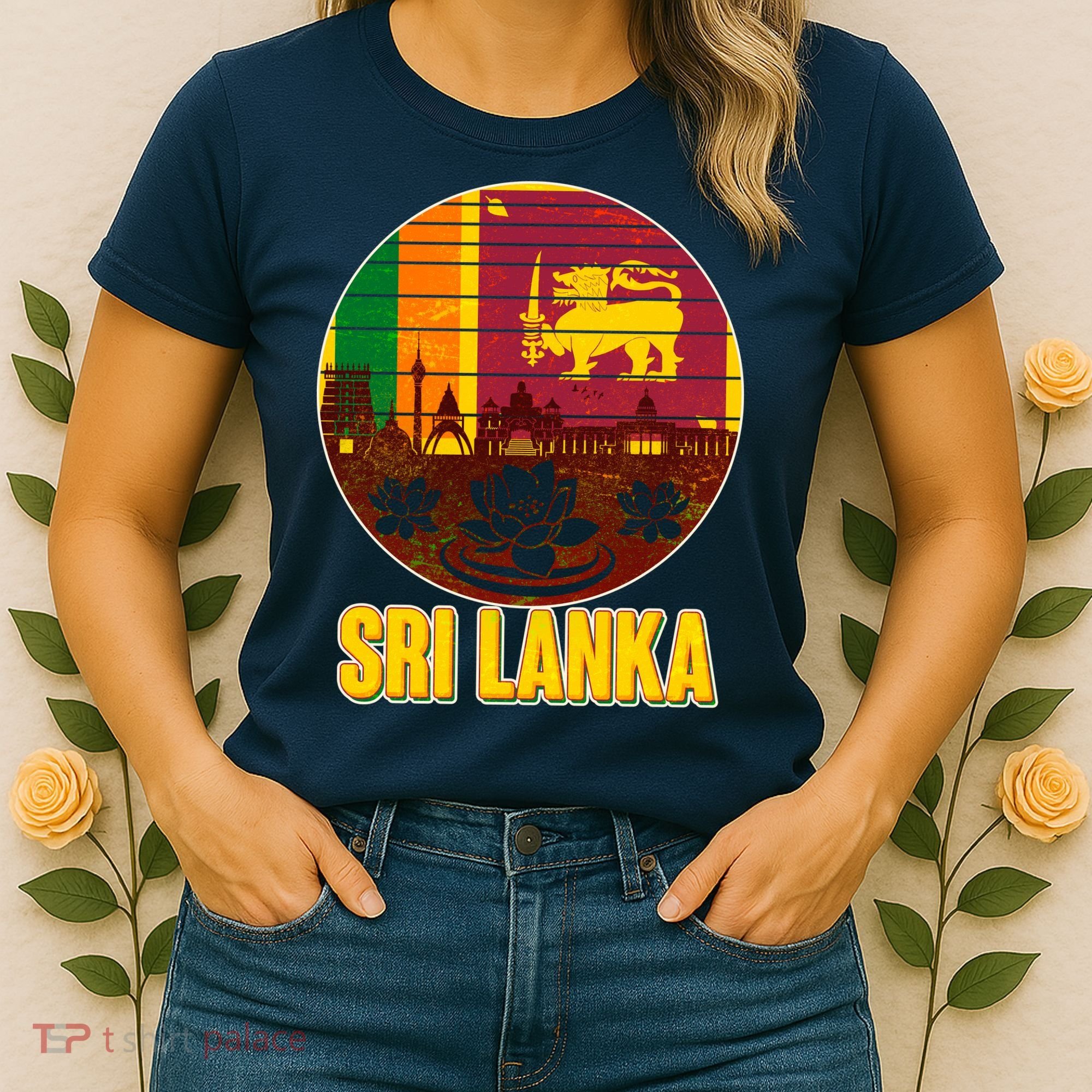 Retro Sri Lanka Emblem Women's T-Shirt