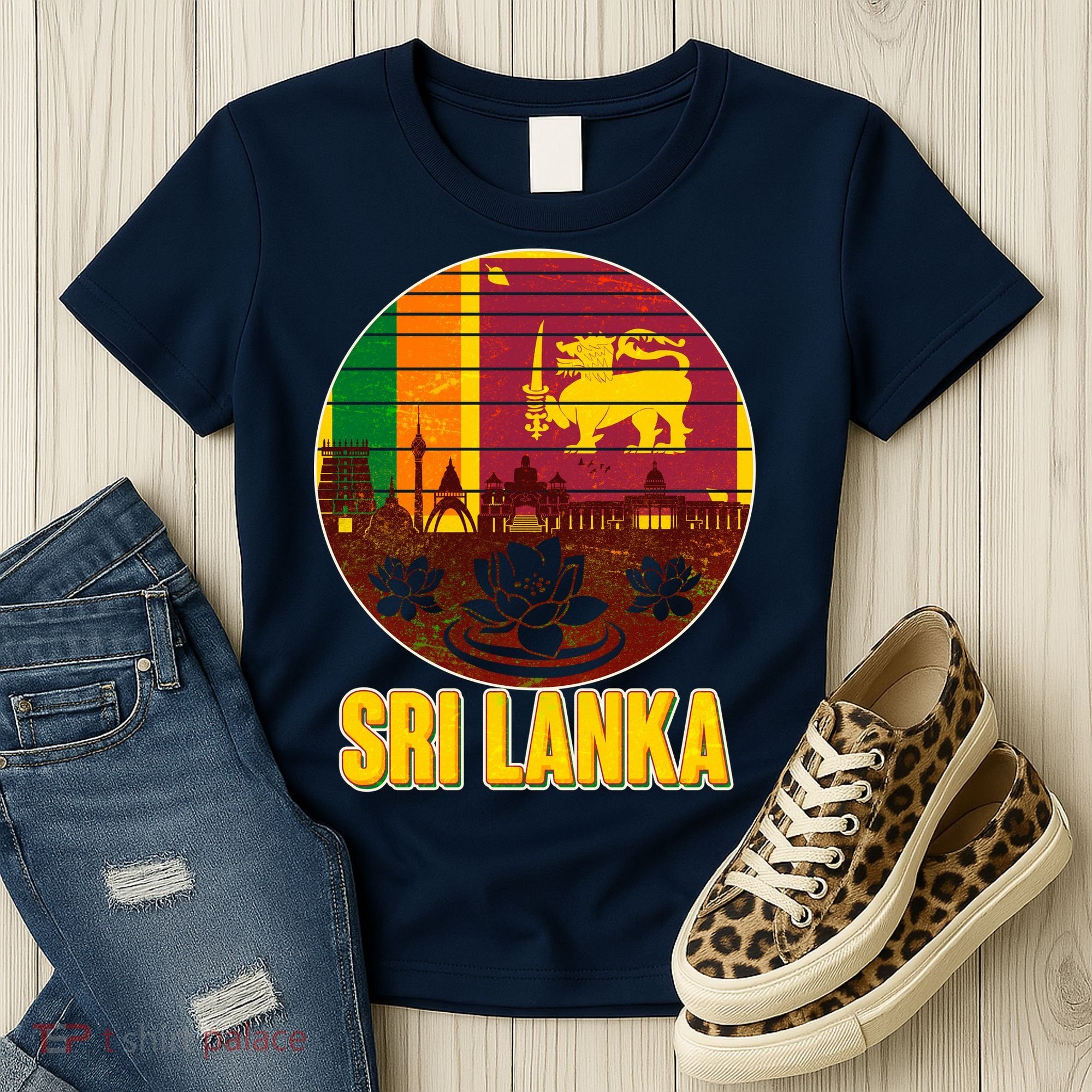 Retro Sri Lanka Emblem Women's T-Shirt