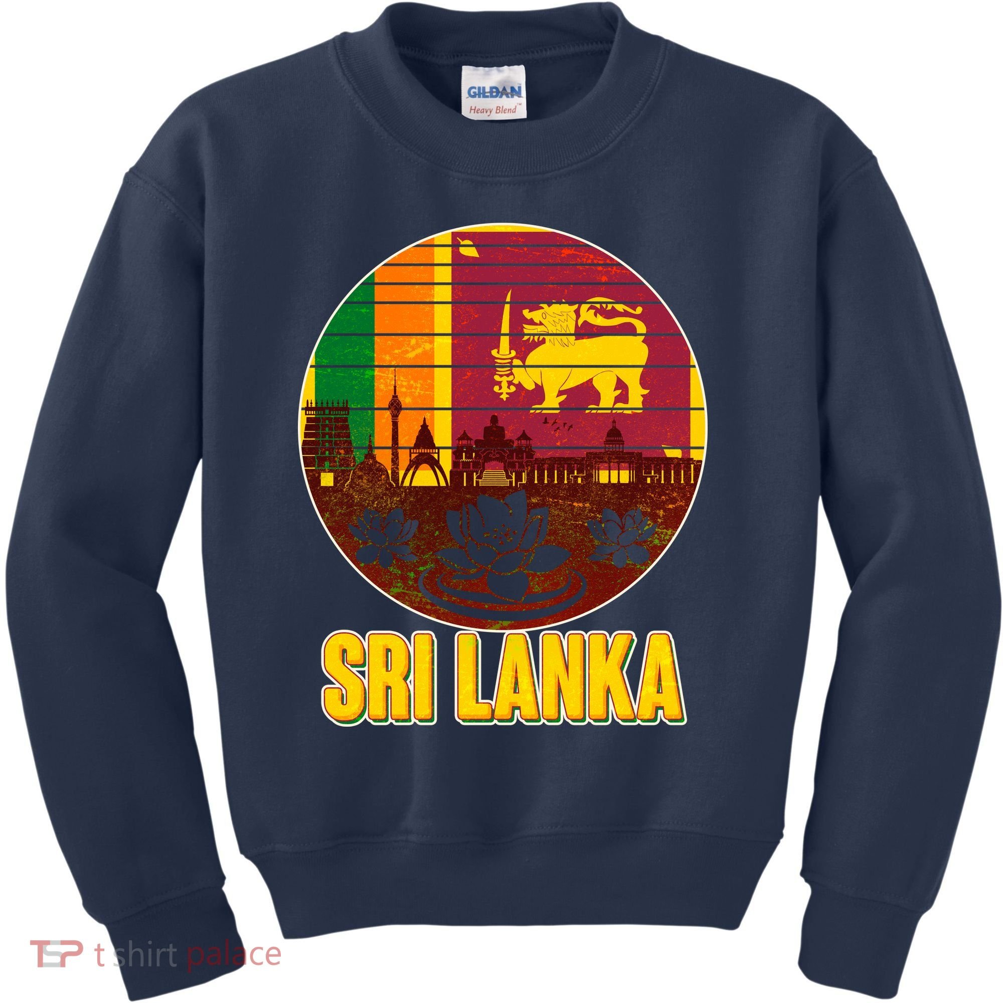 Retro Sri Lanka Emblem Kids Sweatshirt