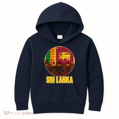 Retro Sri Lanka Emblem Kids Hoodie