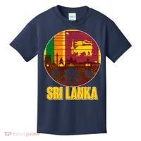 Retro Sri Lanka Emblem Kids T-Shirt thumb 0